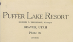 Puffer Lake Business Card